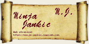 Minja Jankić vizit kartica